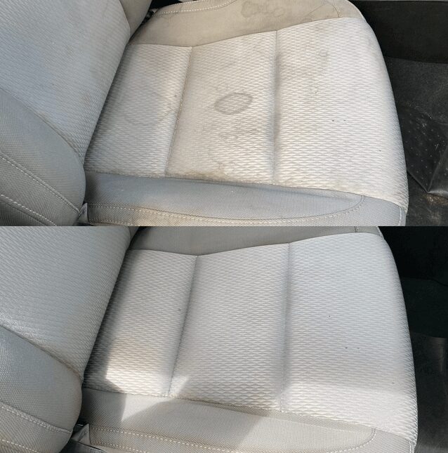 Clean vehicle seats and dashboard after interior detailing